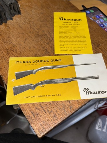 Ithaca Factory Manual for SKB Double Shotguns c 1968 Ithacagun With Info Card