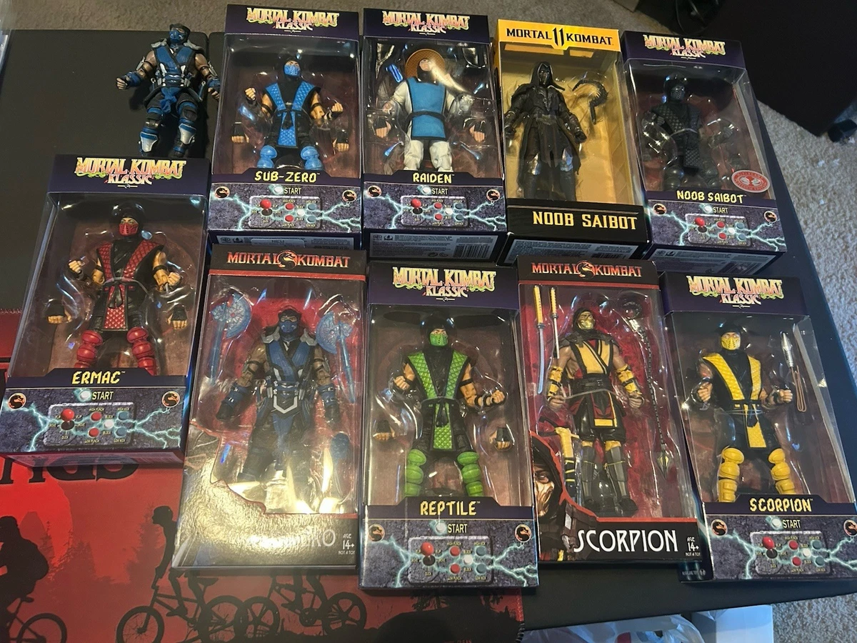 McFarlane Mortal Kombat Klassic Set 10 Figures Scorpion Reptile Ermac Noob More