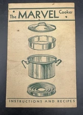 Vintage The MARVEL Cooker Instructions & Recipes Booklet 1933 Original