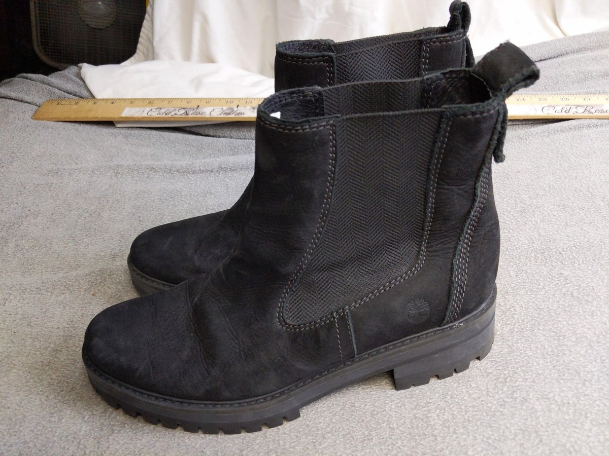 Timberland Boots Womens Size 10 Black A1J66 Chelsea Lug Sole  display picture 1