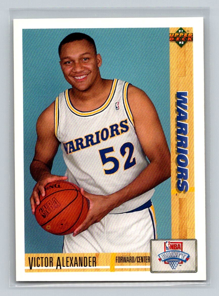 1991-92 Upper Deck Rookie RC #10 Victor Alexander Golden State Warriors