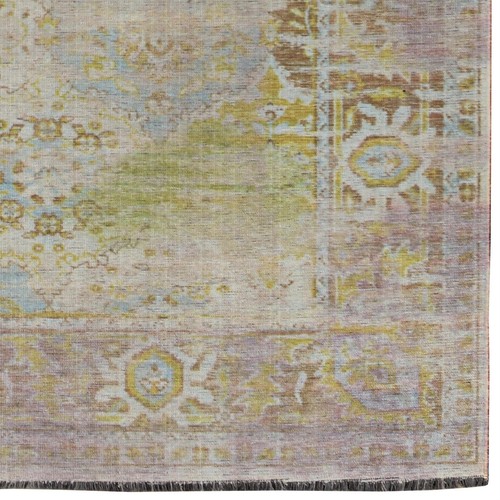 Linon Logan Mersin Polyester 3' X 5' Accent Rug in Lilac and Green - Picture 2 of 5