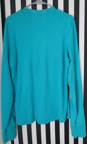 VTG HOLLISTER TURQUOISE BLUE STITCHED HCO LOGO LONG SLEEVE T SHIRT MENS SIZE XL - Picture 4 of 7