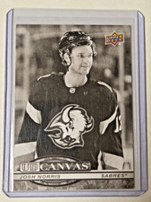 Josh Norris Black & White Canvas 2025-26 Upper Deck Series 1