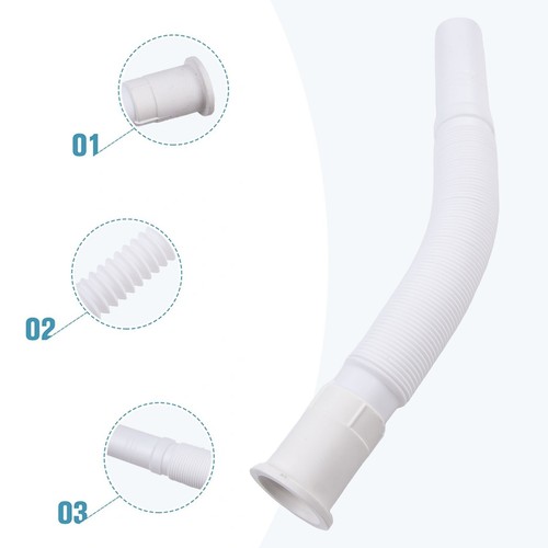 For Wash Basin Waste Pipe Plastic Drain Pipe Adjustable Rustproof 32mm Diameter - Picture 6 of 17