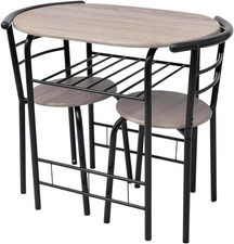 Set Da Bar 3 Pz Tavolino E Sgabelli Da Colazione Sedie Angolo Cucina