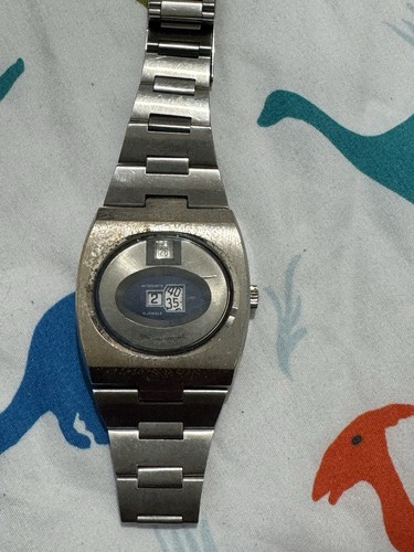 AUTHENTIC SWISS AUTOMATIC MEN'S DIGITAL JUMP HOUR INCABLOC 17 JEWELS VINTAGE - Picture 5 of 7