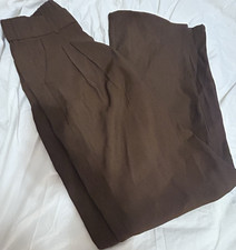 Tall women s slacks - Chocolate Brown Pleated Front Women's Pants Size M 10