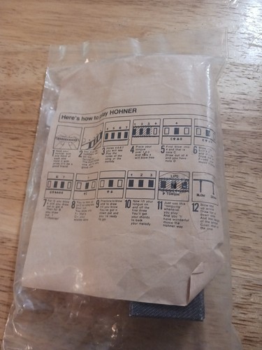 Vintage Never Opened Hohner Pocket Pal Harmonica In Rigid Storage Case Key Of C - Picture 4 of 6