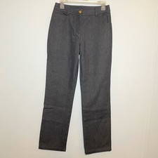 St. John Sport Jeans Gray High Rise Straight Leg Pants Stretch Sz 4, NWOT