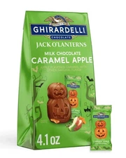 Ghirardelli 4.1 oz. JACK O'LANTERNS Milk Chocolate Caramel Apple Limited BB 3/26