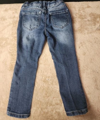 BLUE SPICE Little Girls Size 4 Distressed Jeans Medium Wash Elastic Waist C5 - Picture 2 of 5