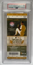FULL TICKET 2011 WORLD SERIES GAME 3 PSA 9 *PUJOLS THREE HOME RUNS TIES RUTH*