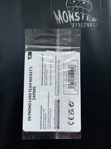 POKEMON SEALED TEAM ROCKET'S ZAPDOS STAMPED 070/182 GAMESTOP PROMO HOLO DESTINED - Foto 2 di 6