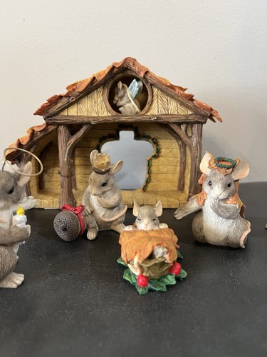 silvestri christmas pagent stage 7 Pc nativity set CHARMING TAILS Griff Mouse - Picture 3 of 19
