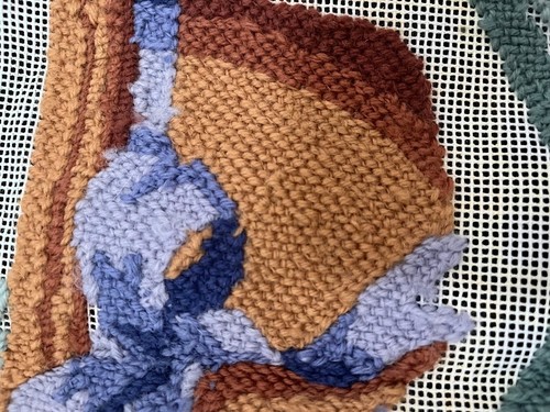 Vorgearbeitete Nadelspitze Leinwand Lavendel Mo 970 Blumentopf Julia A'Court 13,75 Zoll - Bild 5 von 7