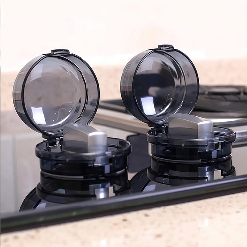 4 Pcs Gas Hob Knobs Covers Switch Kitchen Stove Protector Lock Baby Oven Child - Photo 9/12