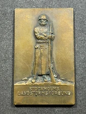 WW2 WWII Military Army Sweden Swedish Stockholms Landstormsförbund Defense Medal