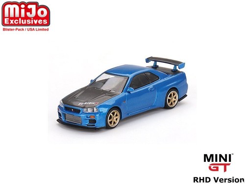 Nissan Skyline GT-R (R34) Top Secret - Bayside Blue - Mini GT 1:64 - Bild 3 von 6