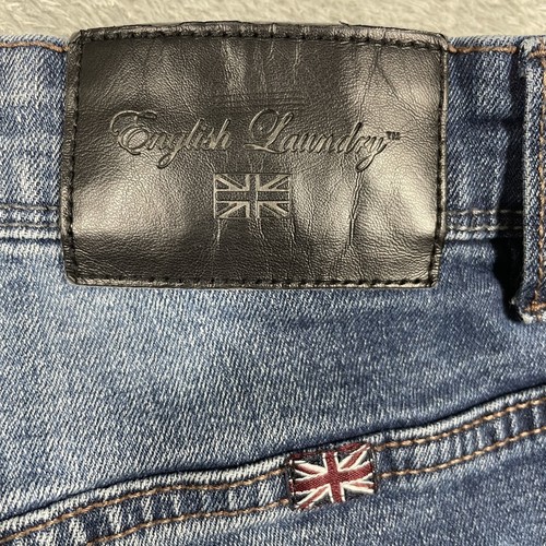 English Laundry Sutton Jeans Mens 32x32 Blue Slim Straight Denim Stretch Casual - Picture 13 of 13