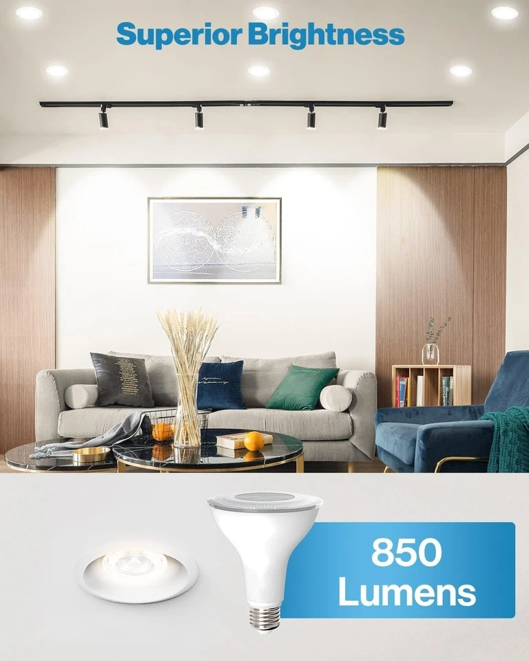 10 Pack LED Flood Light Bulbs, 75W Equivalent, Dimmable - Image 4 of 4