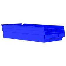 AKRO-MILS 30158BLUE Shelf Bin,Blue,Indstr Grd Poly,4 in PK 5