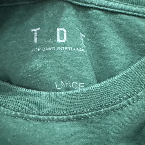 SZA CTRL TDE ALBUM PROMO T SHIRT GREEN GOLD Large Kendrick Top Dog - Picture 5 of 7