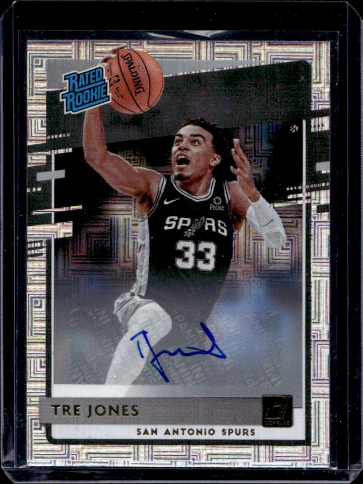 2020-21 Donruss Tre Jones Rated Rookie Choice RC Auto #244