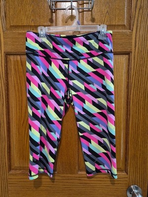 Victoria's Secret VSX Sport Women s Lg Knockout Capri Colorful Pants 17''=Inseam
