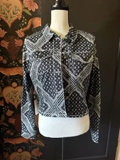 Shyanne Black Bandana Jacket Women’s Large New NWT Country Boot Barn Western