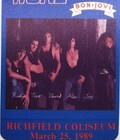 Bon Jovi Backstage Concert Pass Band Photo Original 1989 Hard Rock Music Promo