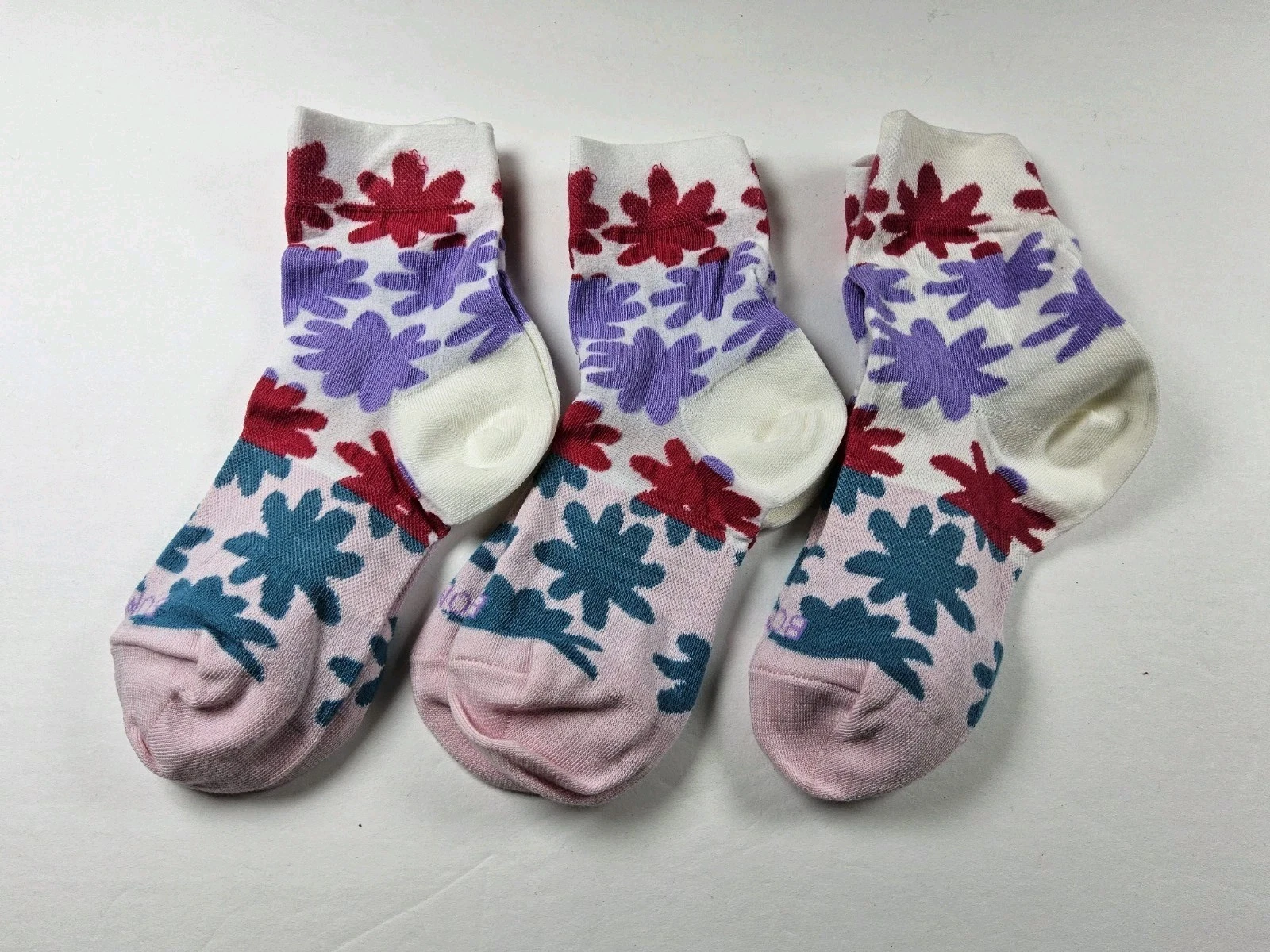 Bombas Lightweight Quarter Socks Lot Of 3 Pairs Size Youth/Adult S