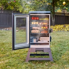 EAST OAK 725 Sq In Portable Electric Smoker with Digital Control & Leg Kit-NEW