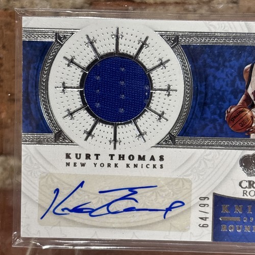 2021 Crown Royale Knights of the Round Table Jersey Autos /99 Kurt Thomas Auto - Bild 2 von 4