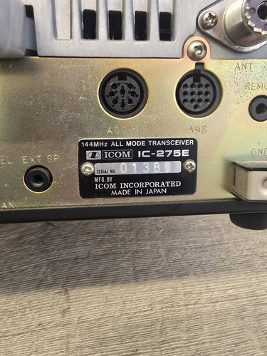 Icom IC-275E 144MHz All Mode Transceiver Ham Radio CB RADIO Collectable READ - Zdjęcie 10 z 10