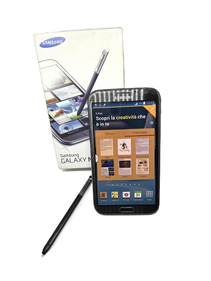 SAMSUNG GALAXY NOTES II MOD GT-N7100, 16 GB, RAM 2 GB, TITANIUM GRAY, VINTAGE. - Immagine 2 di 4