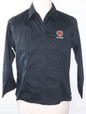 Bacardi - Langarm Damen Bluse - Gr. M - Logo Fledermaus/Schriftzug vorne - NEU