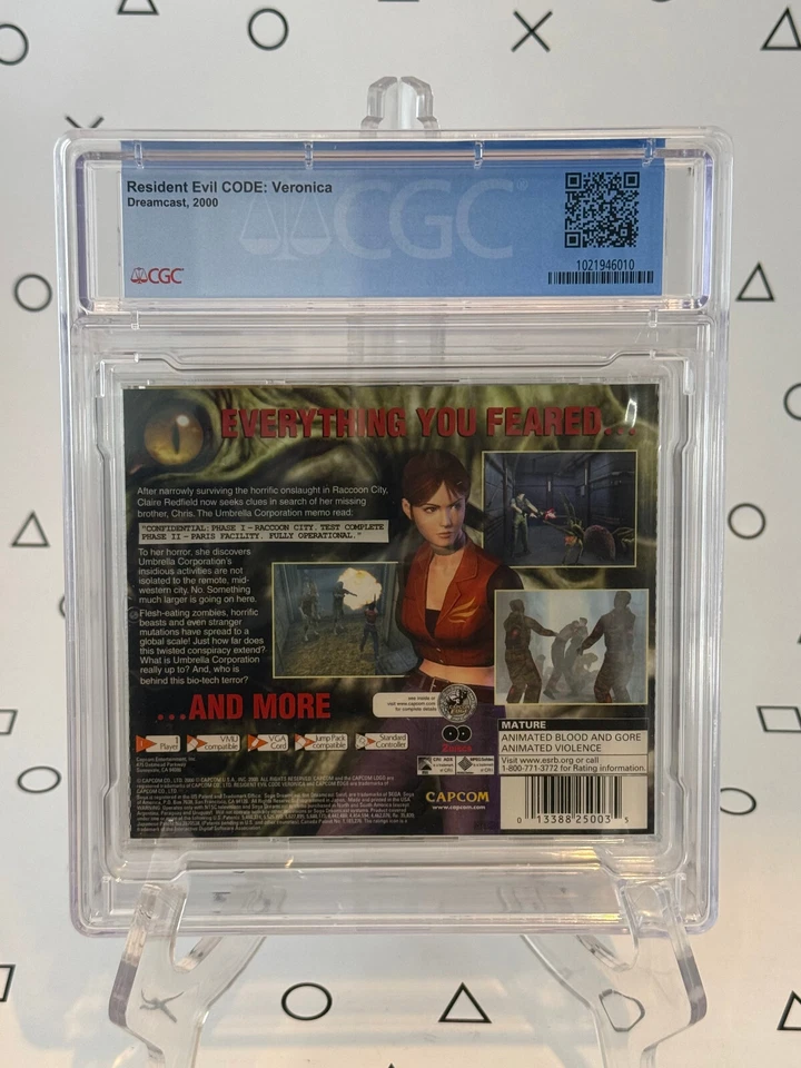 Resident Evil Code Veronica Sealed - Sega Dreamcast - CGC 9.6, A++ - First Print - Image 3 of 3