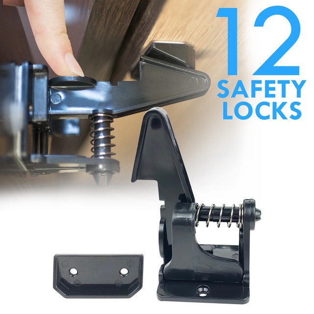 Kiscords Baby Safety Cabinet Lock For Handles Black 5 Pack For