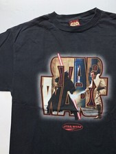 Vintage 1999 STAR WARS Episode 1 T-shirt L Rare Promo 90s Darth Maul Obi Wan