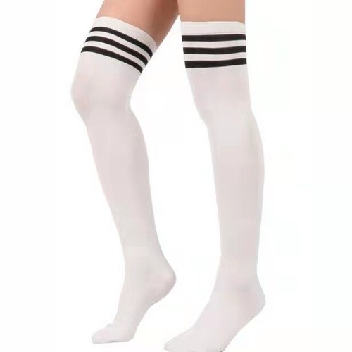 UK seller Women Ladies Over Knee Thigh High Sexy Long Stripe Tight Stocking - Picture 15 of 19