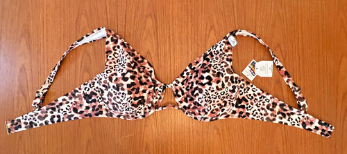 Time & Tru NWT! Underwire Bikini Swimsuit Top Exotic Animal Print, Sz 3X 24W-26W - Picture 1 of 19