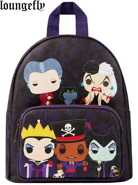 Loungefly Funko Pop! Disney Villains Mini Backpack Brand New and In Stock