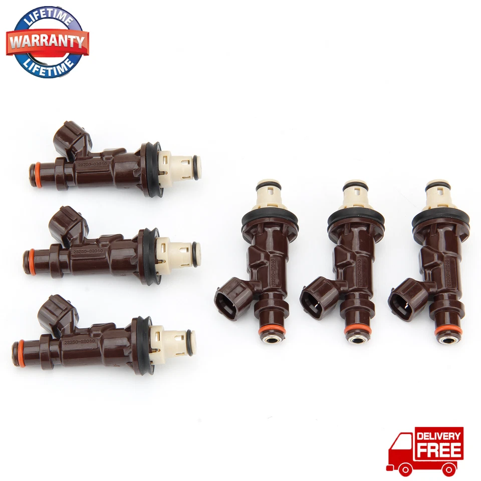 6 PIEZAS INYECTORES DE COMBUSTIBLE DENSO PARA 1999, 2000, 2001, 2002 Toyota 4Runner 3.4L V6 Foto 2 de 4
