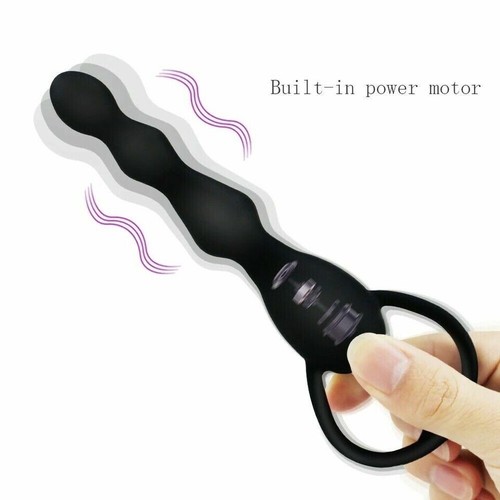 Vibrating Anal Beads Butt PLUG Dildo G-Spot Sex Toys for Men Women Couples Gay - Picture 15 of 47