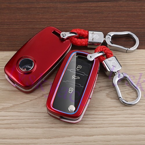 For VW Golf MK6 Jetta Passat B7 Carbon Fiber Car Key Case Shell Protector Cover - Picture 10 of 10