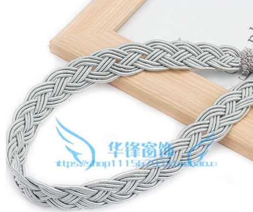 2 PCS Braided Satin Rope Curtain Tie Backs -Tiebacks Holdbacks Curtain & Voile - Afbeelding 3 van 15