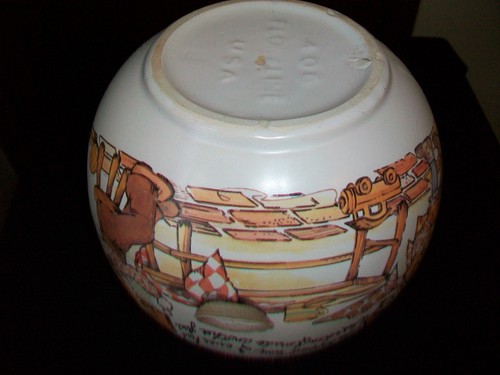 MCCOY POTTERY FLORALINE 406 JARDINERO BLANCO MATE CASI COMO NUEVO LÍNEA HAPPY TIME - Imagen 7 de 10