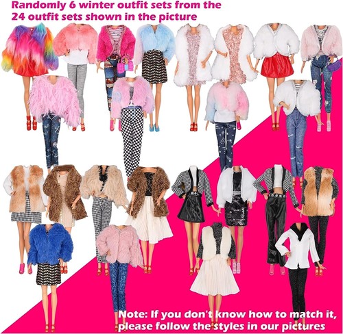 18 Teile Barbie Kleidung Puppe Mode Kleidung Outfits Verkleidung Kleid Schuhe Set - Bild 4 von 24