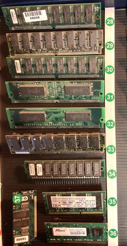3) LOTTO DI MEMORIE DIP 16Pin 1979-1985+ MEMORIE DIMM SIMM 1986-2000 - Foto 13 di 16